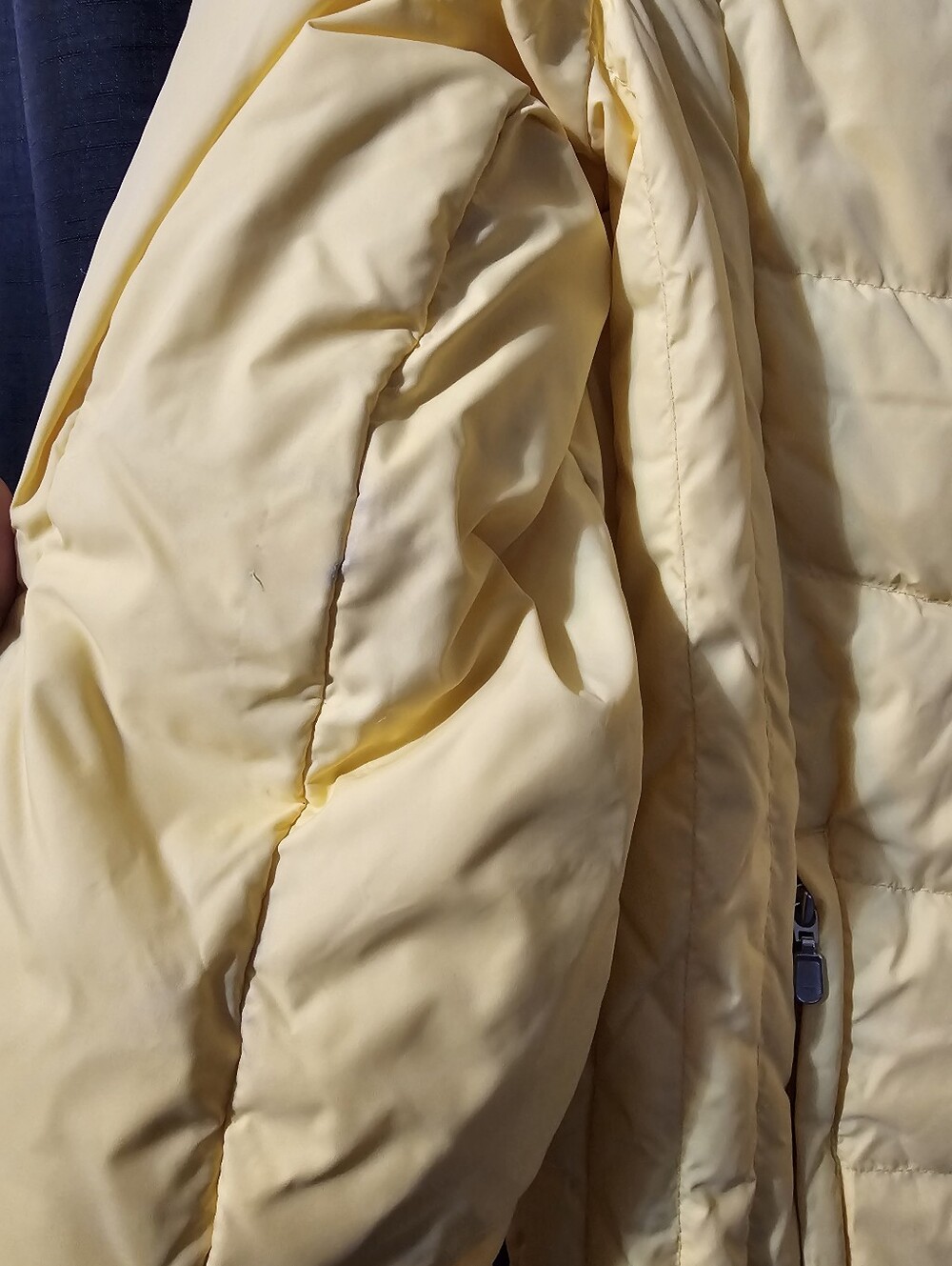 Lands' End Women's Bright Yellow Quilted Puffer Coat 10/12 - Picture 6 of 12